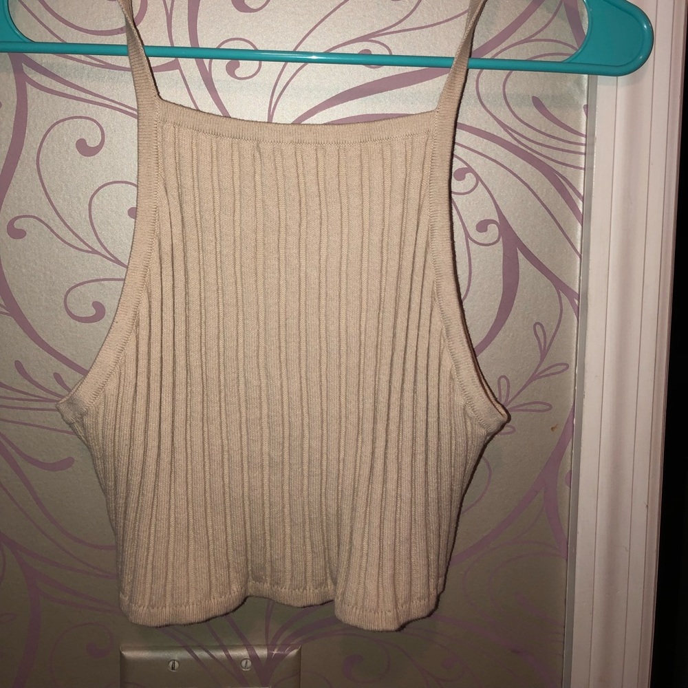 Cream Colored Soft Crop Top